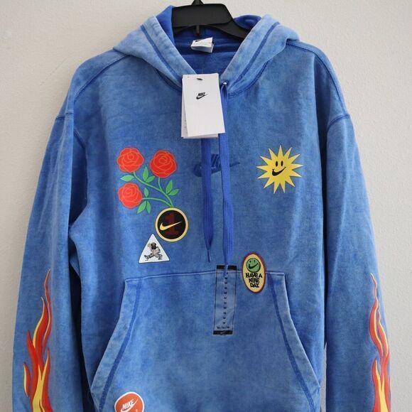 Nike DZ3053 480 Men's Sz Medium Blue Game Royal Pullover Hoodie Sweatshirt $120 - Picture 3 of 9